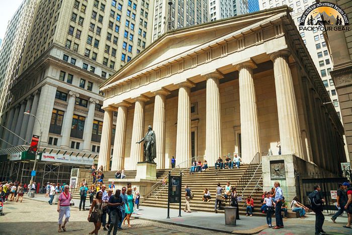 Federal Hall National Memorial At The Wall Street In New York
