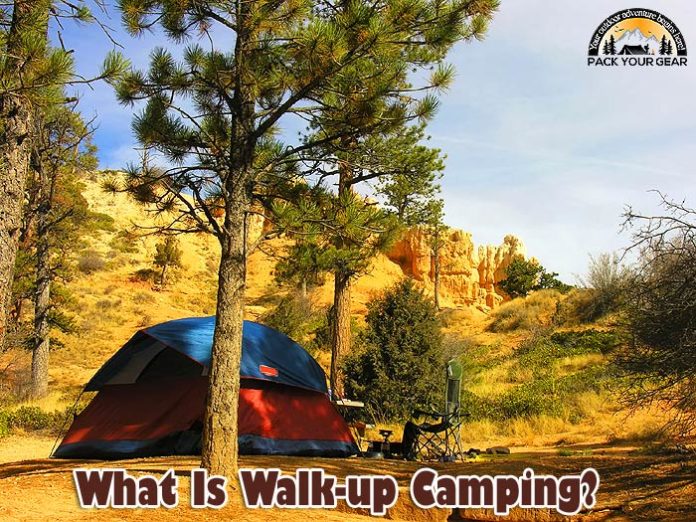 What is walk-up camping?